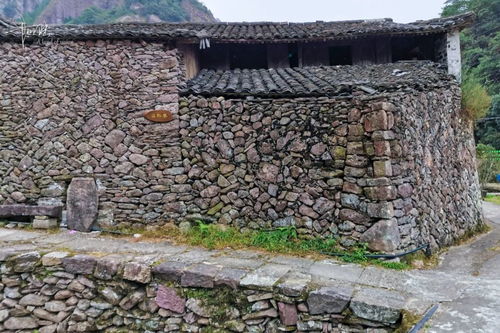 这个古村里的民居都是用石头砌成,隐藏在中雁荡的崇山峻岭之中